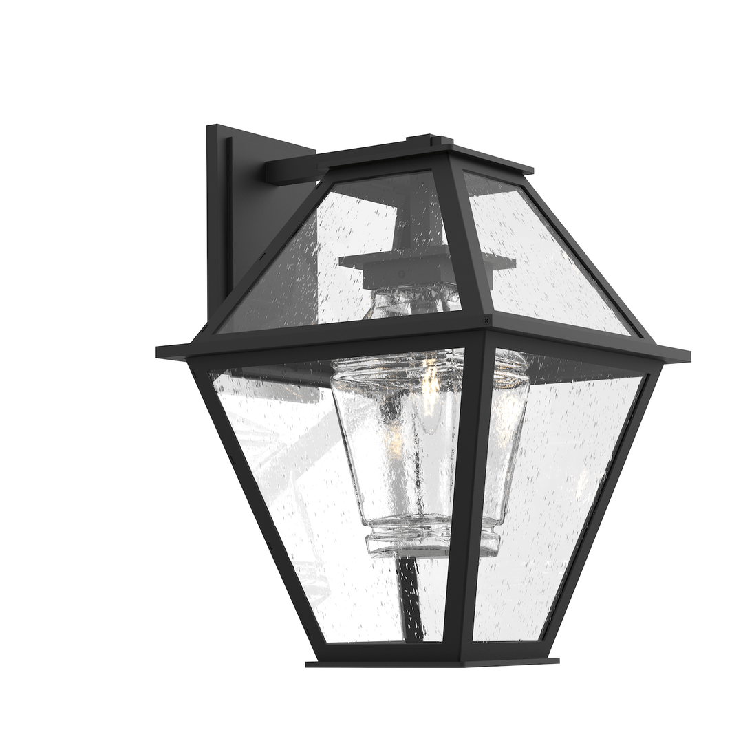 Hammerton Studio Terrace Nested Lantern Outdoor Wall Lights Hammerton Studio Textured Black (Outdoor) Chilled Blown Glass - Clear E26 Bulb Base