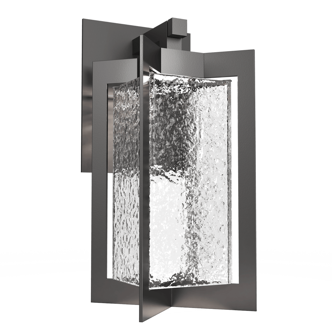 Hammerton Studio Quad Lantern Outdoor Wall Lights Hammerton Studio Argento Grey (Outdoor) Clear Glass with Hammered Texture 