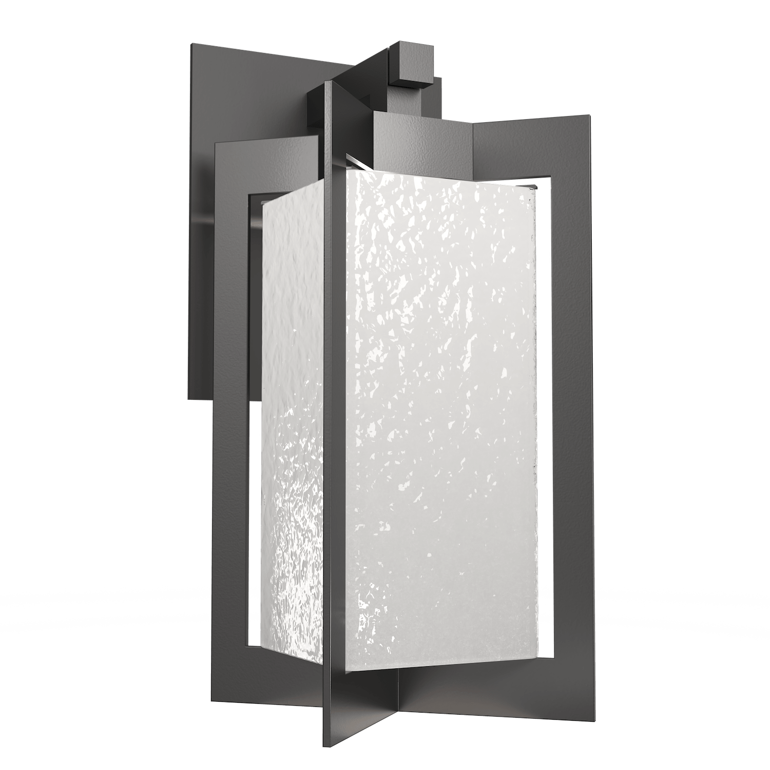 Hammerton Studio Quad Lantern Outdoor l Wall Hammerton Studio Argento Grey (Outdoor) Opal Glass with Hammered Texture 