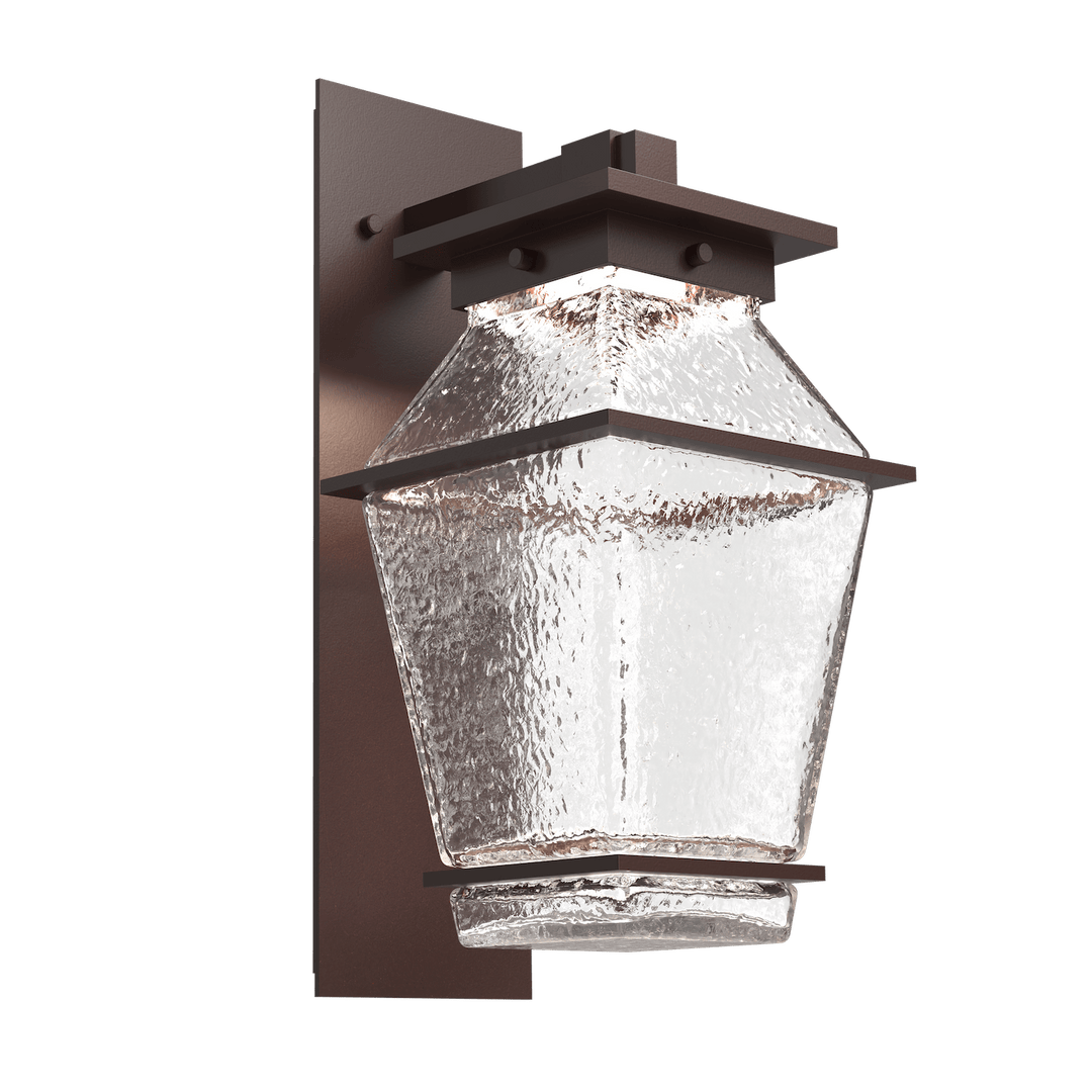 Hammerton Studio Landmark Outdoor Arm Sconce Outdoor Wall Lights Hammerton Studio Statuary Bronze (Outdoor) Clear Blown Glass Integrated LED