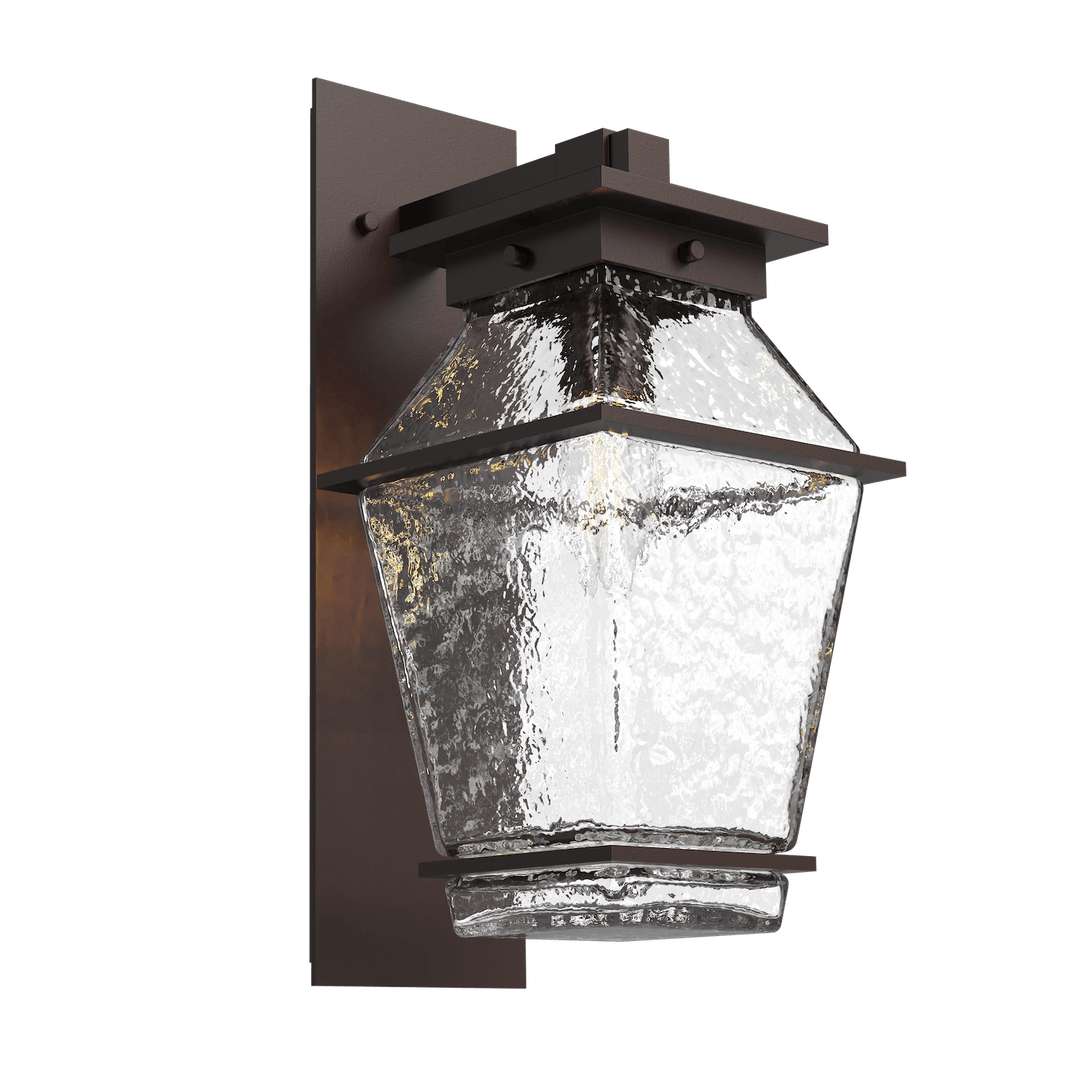 Hammerton Studio Landmark Outdoor Arm Sconce Outdoor Wall Lights Hammerton Studio Statuary Bronze (Outdoor) Clear Blown Glass E26 Base Bulb