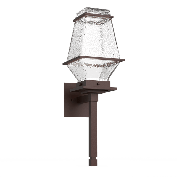 Hammerton Studio Landmark Outdoor Torch Sconce Outdoor Wall Lights Hammerton Studio Statuary Bronze (Outdoor) Clear Blown Glass Integrated LED