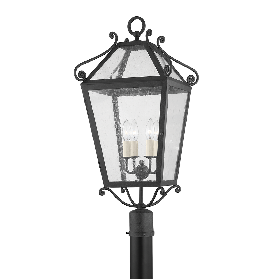 Troy Lighting Santa Barbara County Post Pier & Post Mount Lights Troy Lighting FRENCH IRON 13.25x13.25x29.25 