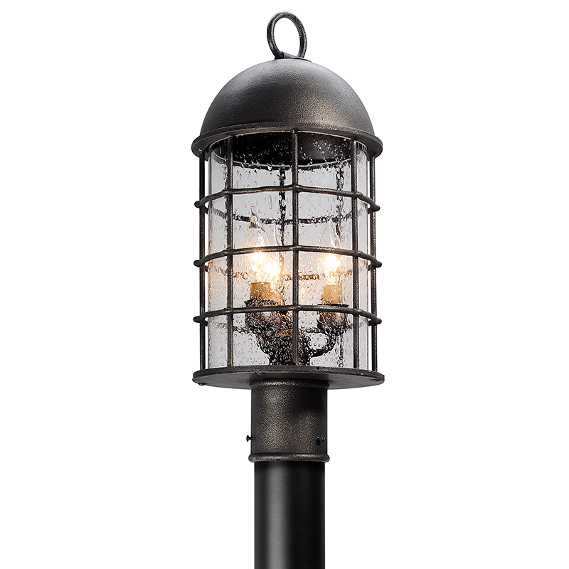 Troy Lighting Charlemagne Post Pier & Post Mount Lights Troy Lighting AGED PEWTER 8.5x8.5x20.5 