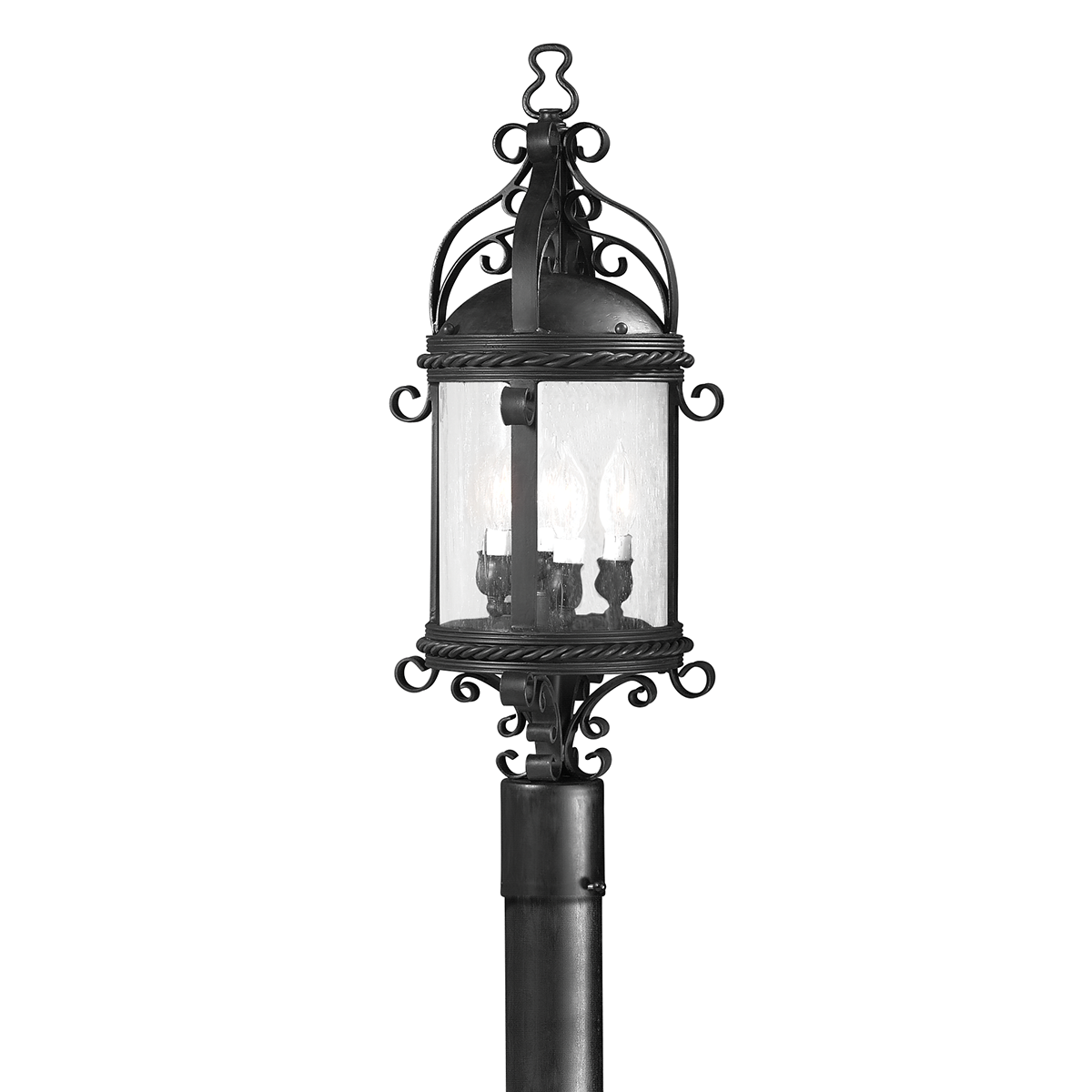 Troy Lighting Pamplona Post Post Troy Lighting SOFT OFF BLACK 10x10x26.75 