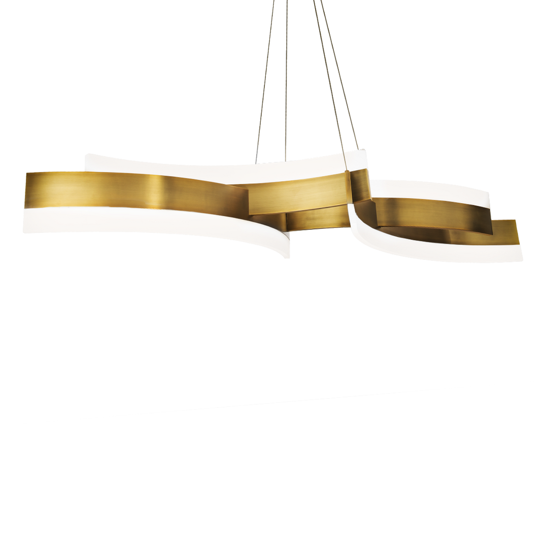 Modern Forms Arcs Linear Pendant Pendants Modern Forms Aged Brass 57.88x7.88x16 