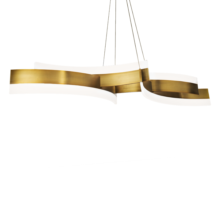 Modern Forms Arcs Linear Pendant Pendants Modern Forms Aged Brass 57.88x7.88x16 