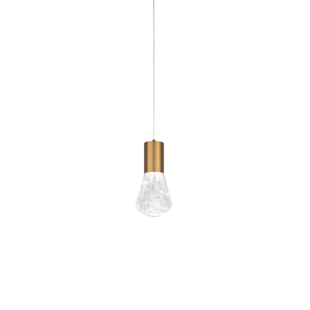 Modern Forms Plum Mini Pendant Light Mini-Pendants Modern Forms Aged Brass 3x3x6 