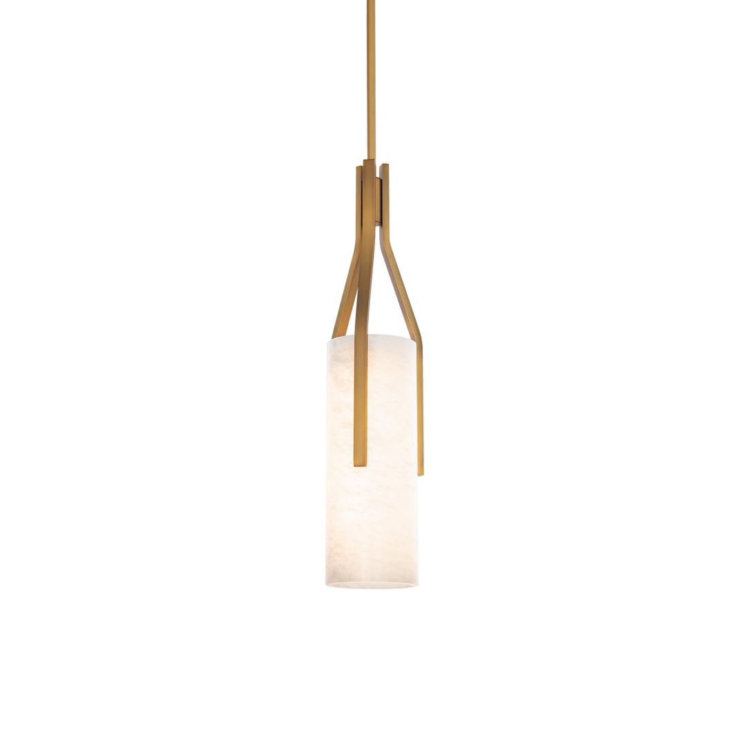 Modern Forms Firenze Mini Pendant Light Mini-Pendants Modern Forms Aged Brass 4.625x4.625x22 