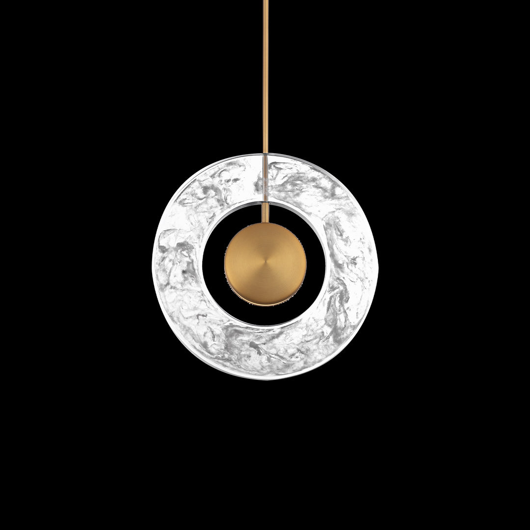 Modern Forms Cymbal Mini Pendant Light Mini-Pendants Modern Forms Aged Brass 13.75x1.5x13.75 