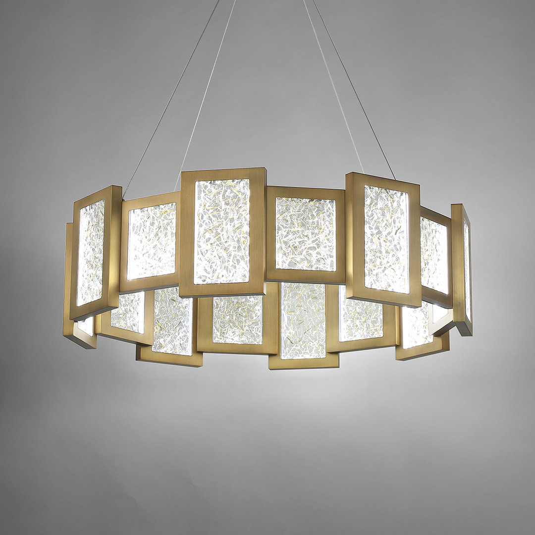 Modern Forms Fury Chandelier Light Chandeliers Modern Forms Aged Brass 28.13x28.13x8 