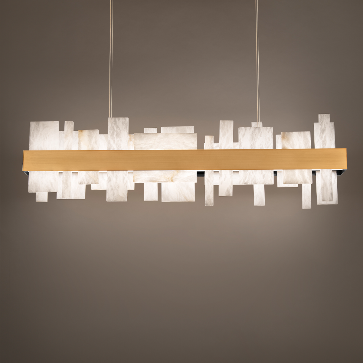 Modern Forms Acropolis Linear Pendant Pendant Modern Forms Aged Brass 45.625x4.5x13.5 