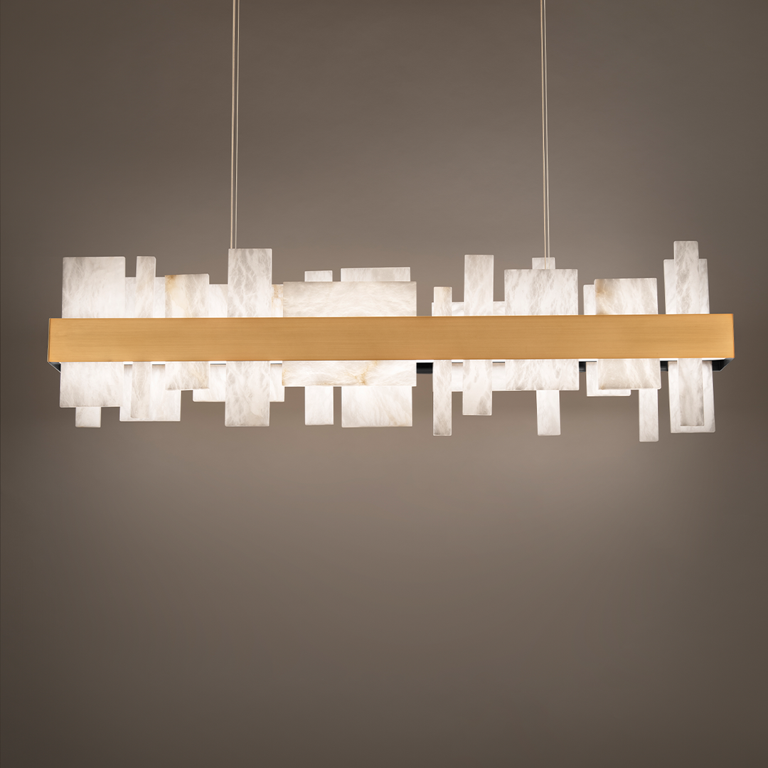 Modern Forms Acropolis Linear Pendant Pendants Modern Forms Aged Brass 45.625x4.5x13.5 