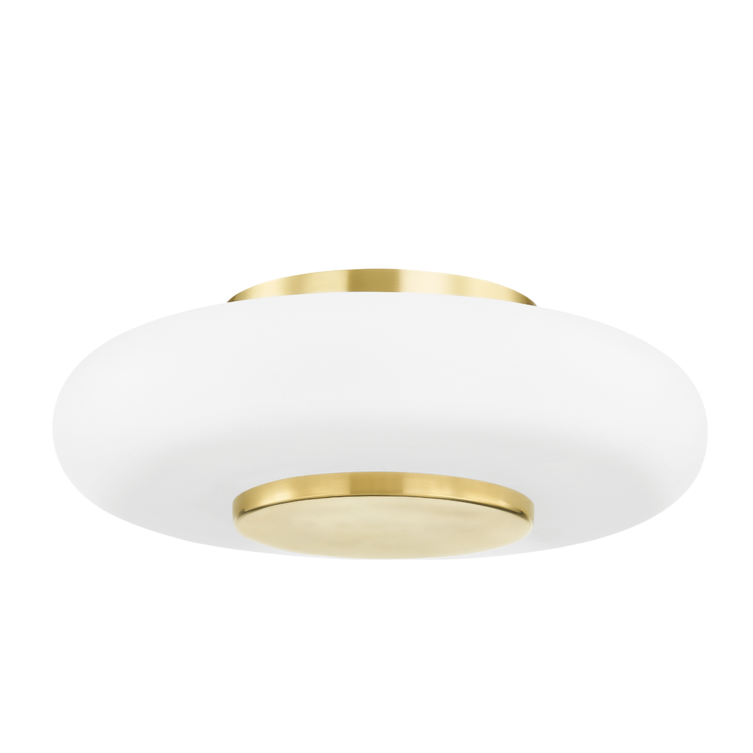 Hudson Valley Lighting Blyford Flush Mount Ceiling Flush Mounts Hudson Valley Lighting Aged Brass  