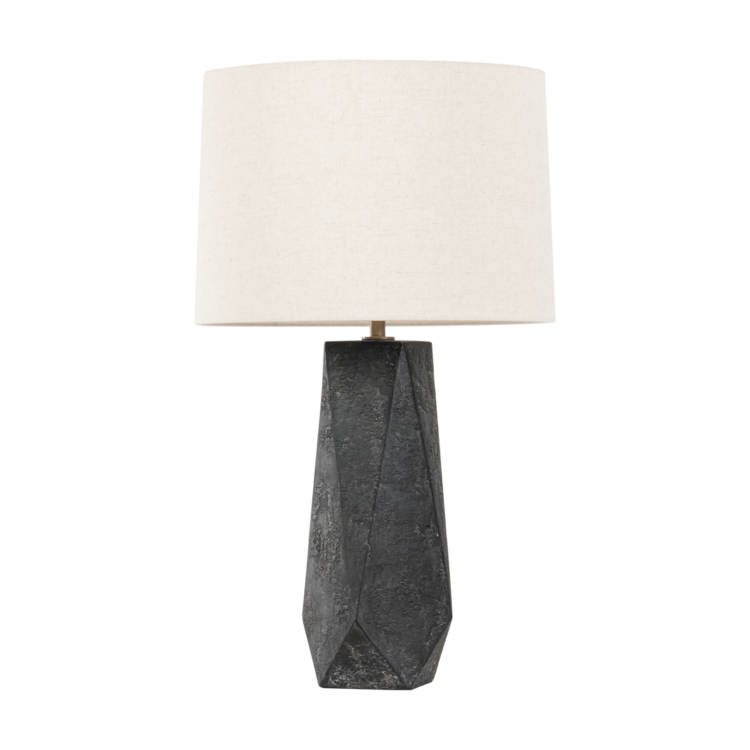 Troy Lighting Coronado Table Lamp Table Lamps Troy Lighting Patina Brass/Ceramic Ash Black 17x17x29 