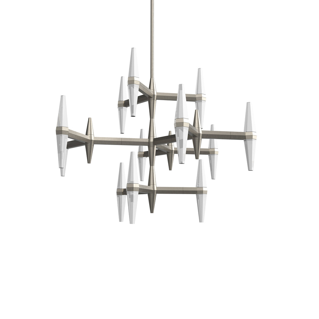 Blackjack Lighting Prism Pendant Pendants Blackjack Lighting 28 x 28 x 21.3 Satin Nickel 