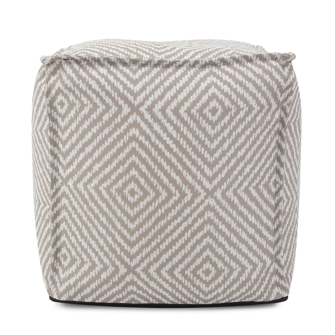 Howard Elliott Collection Outdoor Square Pouf Helm Sand Ottomans Howard Elliott Collection   