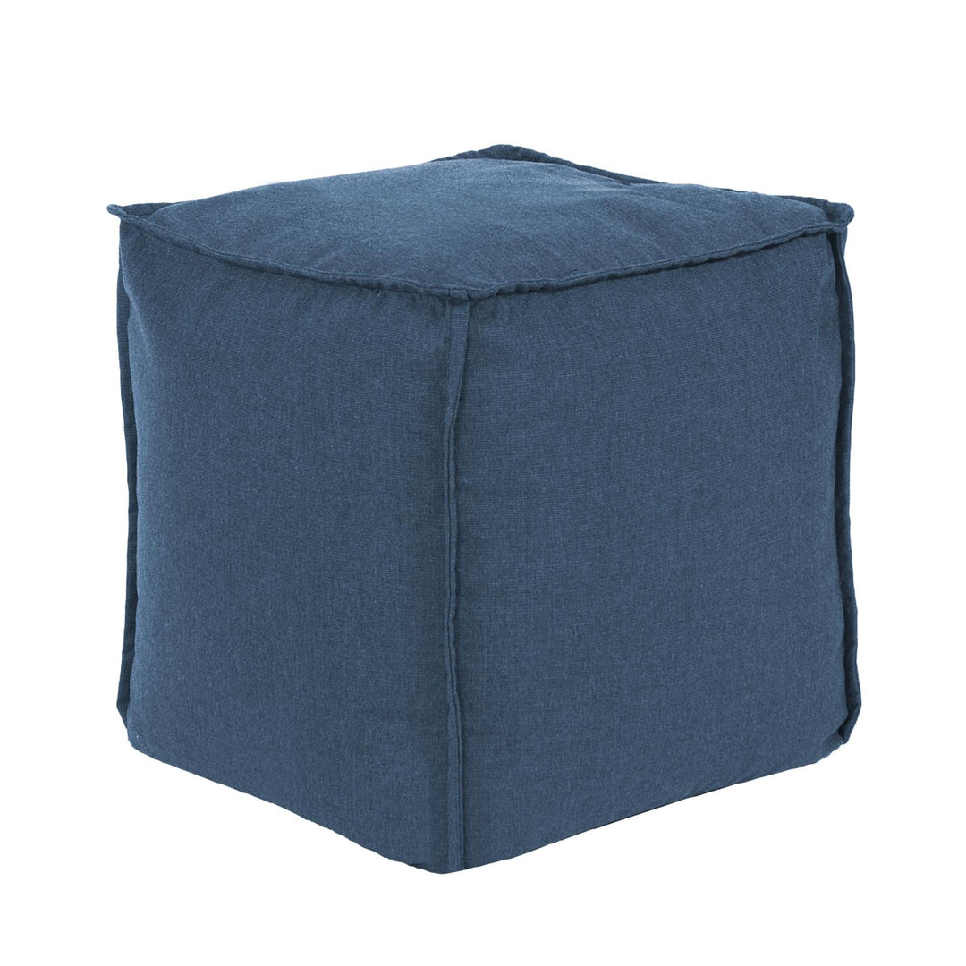 Howard Elliott Collection Square Pouf Seascape Turquoise Ottomans Howard Elliott Collection   