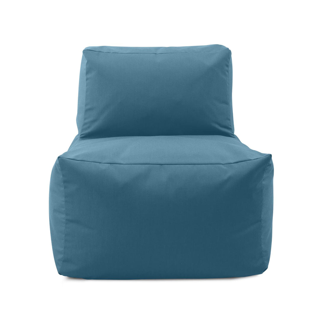 Howard Elliott Collection Outdoor Pouf Chair, Seascape Turquoise Ottomans Howard Elliott Collection   