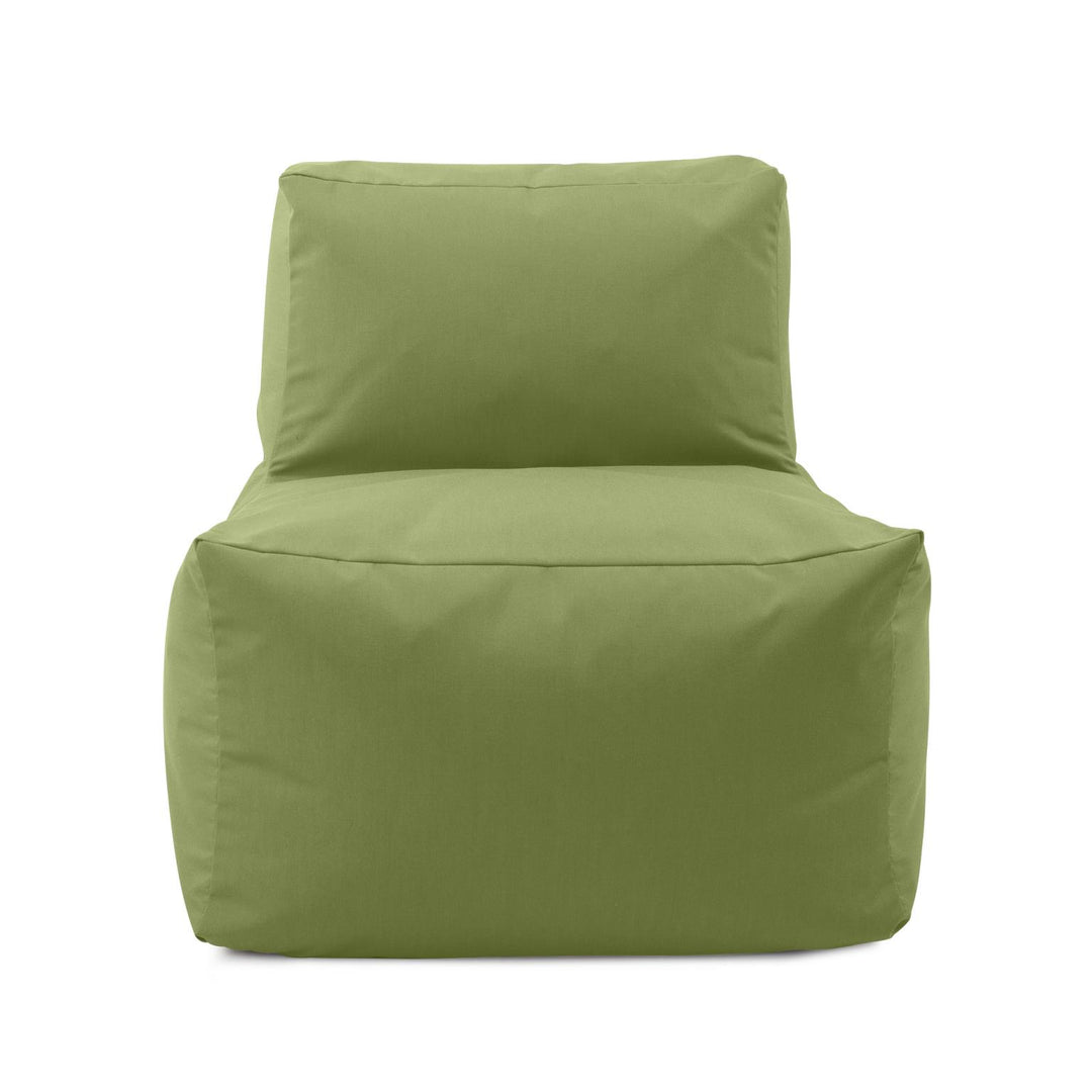 Howard Elliott Collection Outdoor Pouf Chair, Seascape Moss Ottomans Howard Elliott Collection   