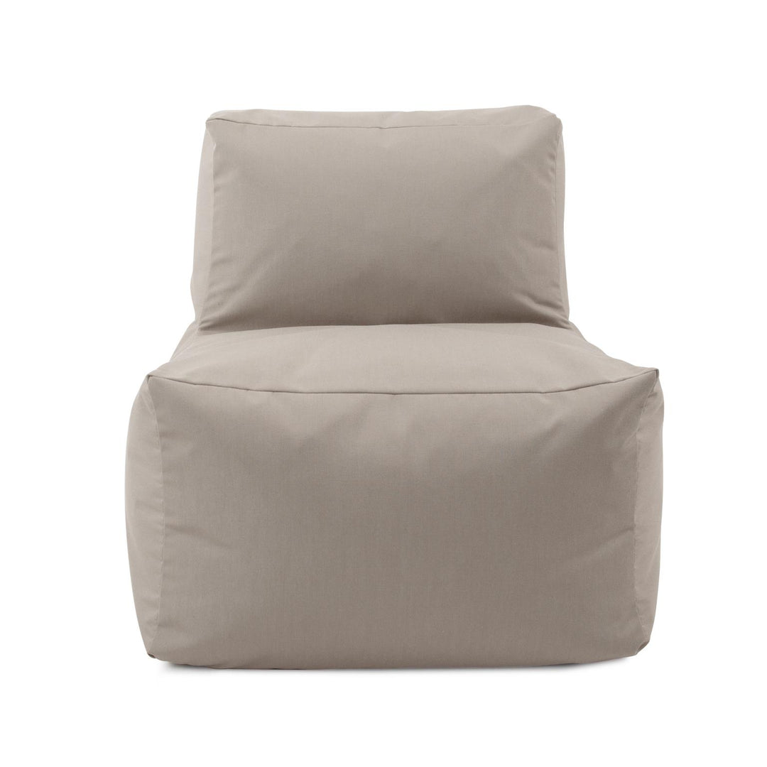 Howard Elliott Collection Outdoor Pouf Chair, Seascape Sand Ottomans Howard Elliott Collection   