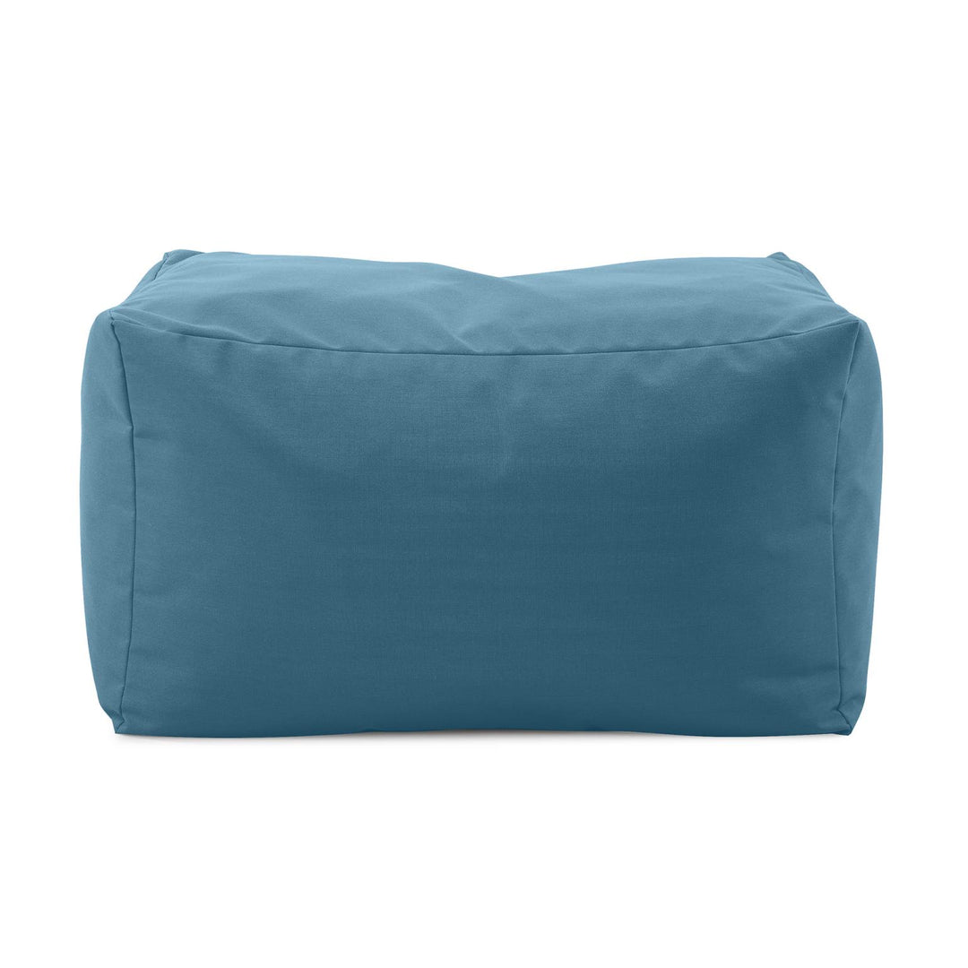 Howard Elliott Collection Outdoor Pouf Bench, Seascape Turquoise Ottomans Howard Elliott Collection   