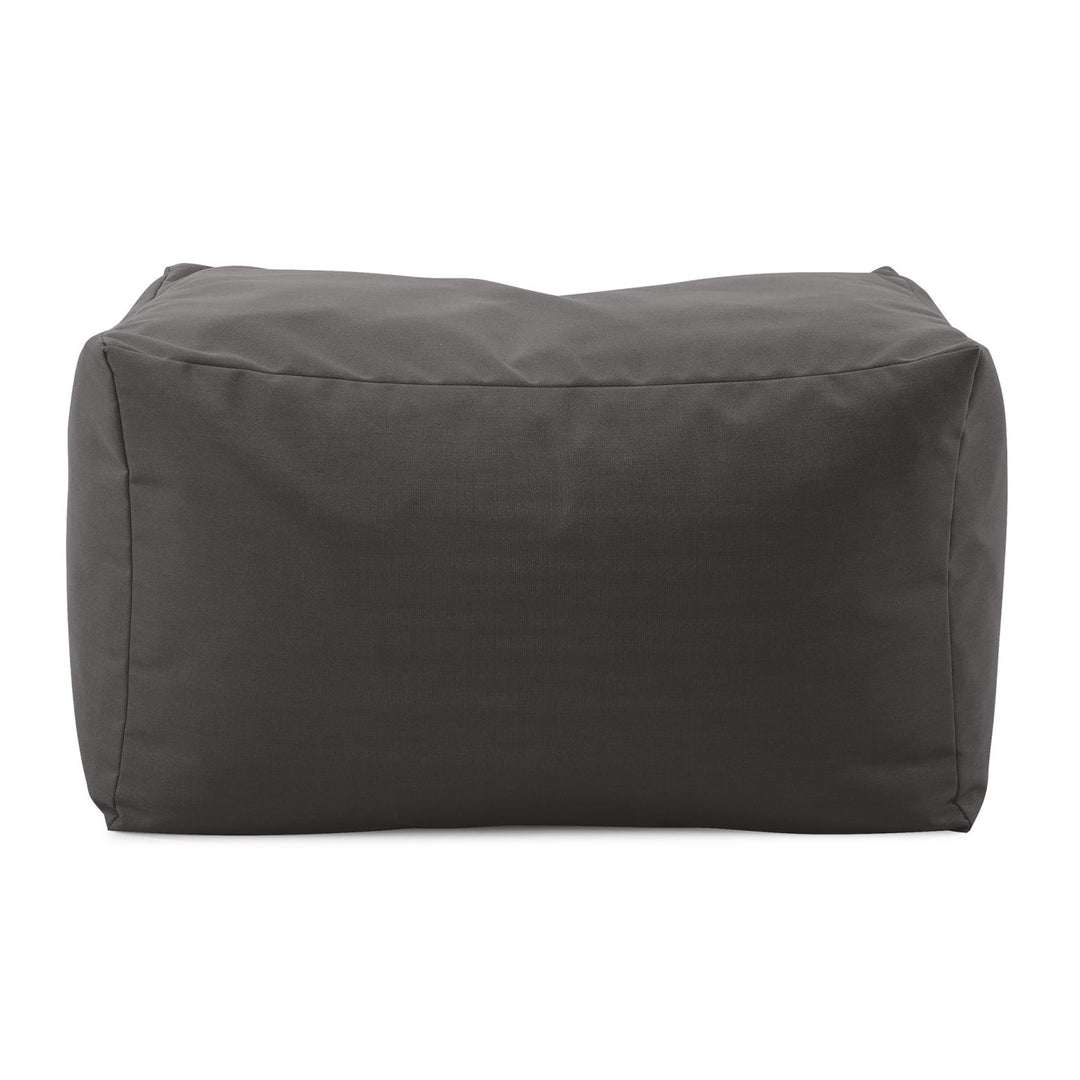 Howard Elliott Collection Outdoor Pouf Bench, Seascape Charcoal Ottomans Howard Elliott Collection   