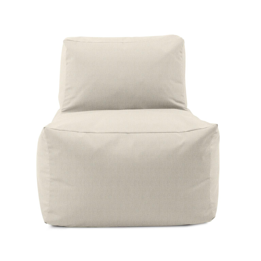 Howard Elliott Collection Outdoor Pouf Chair Cover, Driftwood Natural Ottomans Howard Elliott Collection   