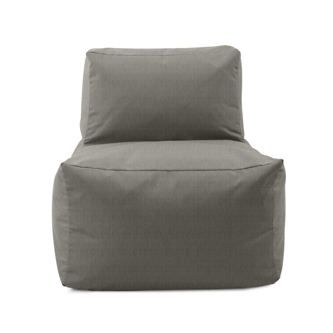 Howard Elliott Collection Outdoor Pouf Chair Cover, Driftwood Sand Ottomans Howard Elliott Collection   