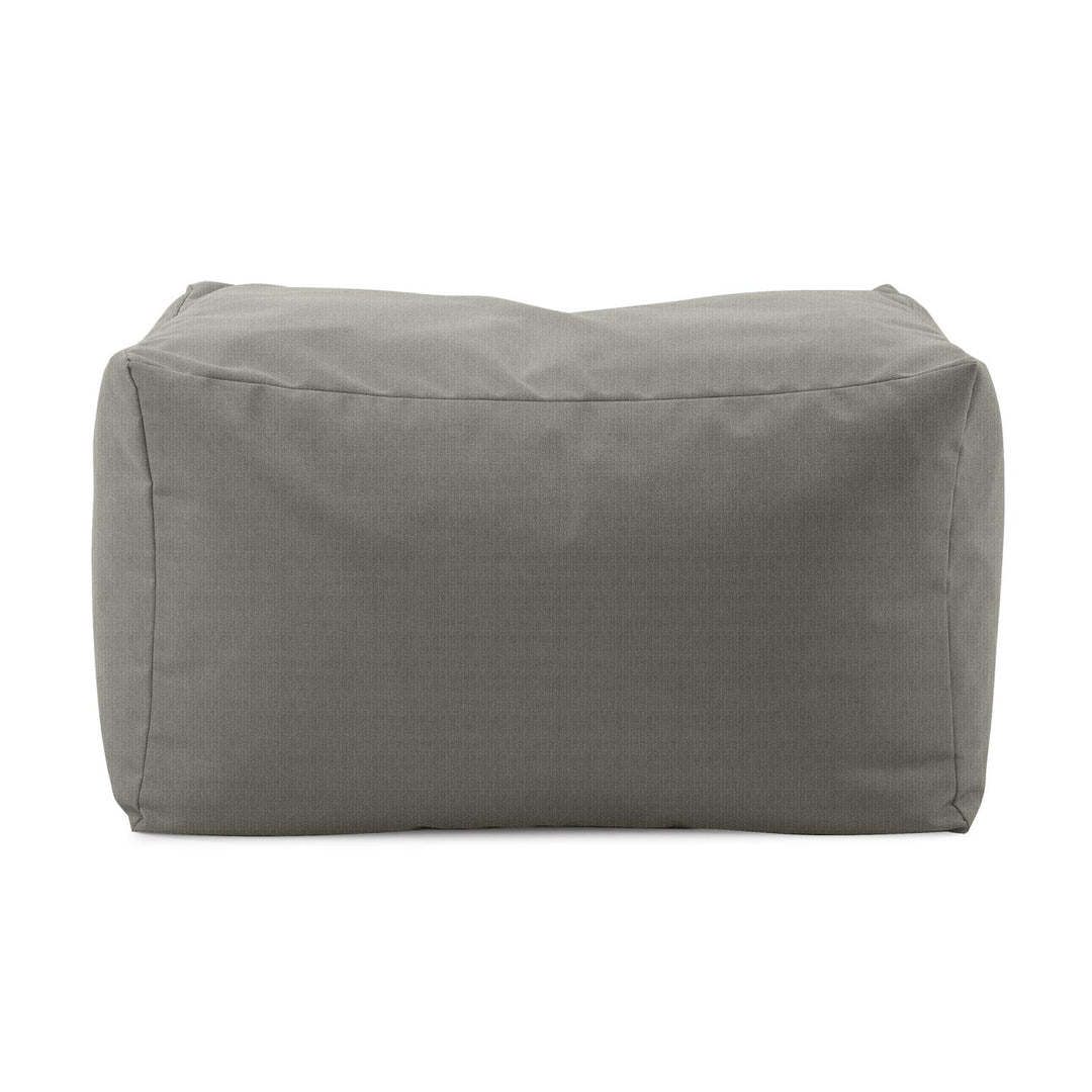 Howard Elliott Collection Outdoor Pouf Bench Cover, Driftwood Sand Ottomans Howard Elliott Collection   