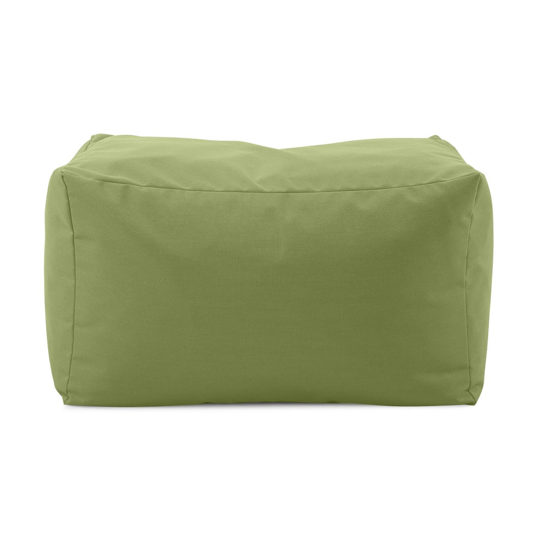 Howard Elliott Collection Outdoor Pouf Bench Cover, Seascape Moss Ottomans Howard Elliott Collection   