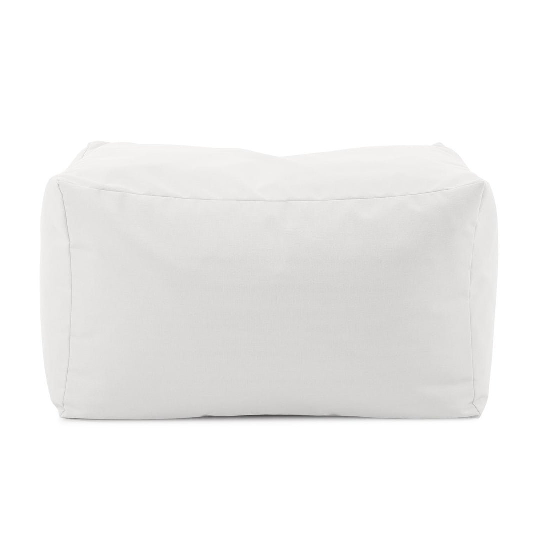 Howard Elliott Collection Outdoor Pouf Bench Cover, Seascape Natural Ottomans Howard Elliott Collection   