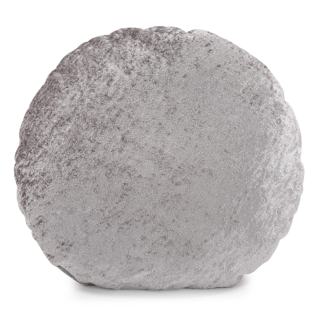 Howard Elliott Collection 18 Round Pillow  Amaron Cement Crushed Velvet Pillows Howard Elliott Collection   