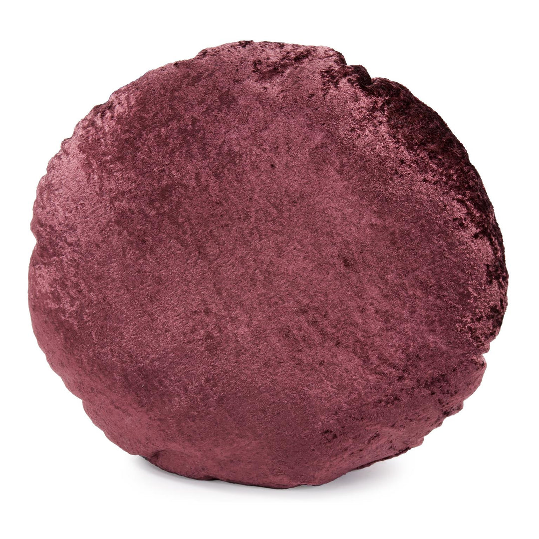 Howard Elliott Collection 18 Round Pillow  Amaron Raisin Crushed Velvet Pillows Howard Elliott Collection   