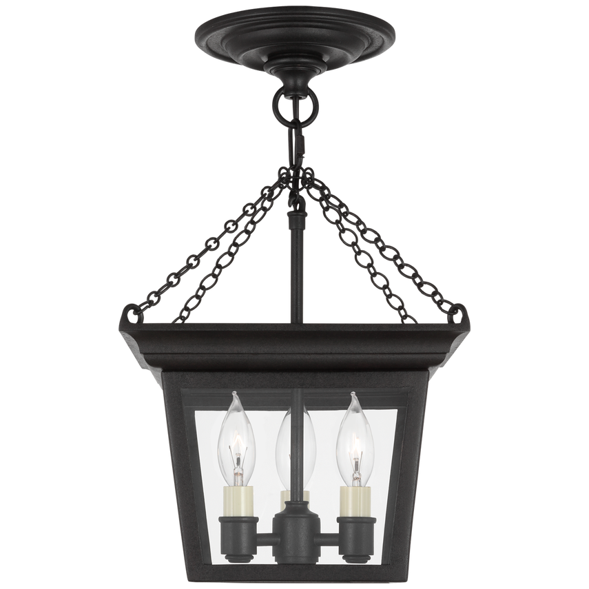 Visual Comfort & Co. Cornice Semi-Flush Lantern Ceiling Lights Visual Comfort & Co. Bronze  