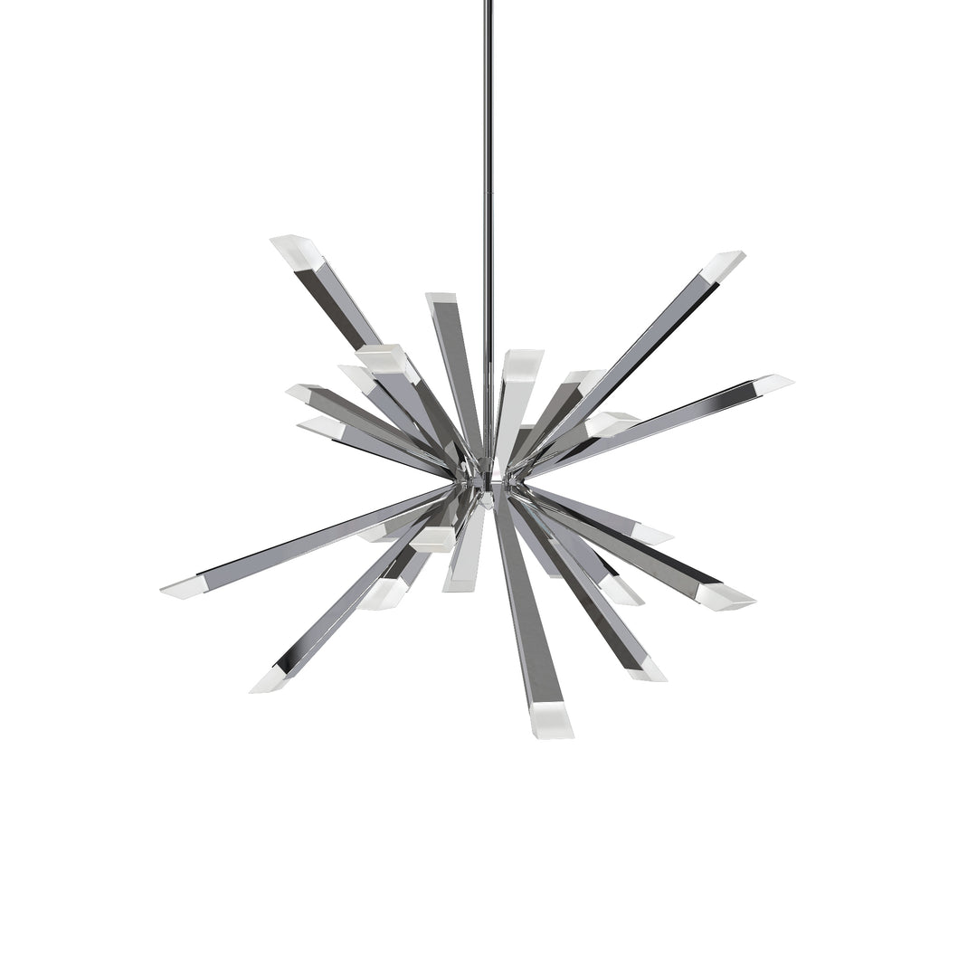 Blackjack Lighting Starburst Single Tier Pendant Pendants Blackjack Lighting 29" Polished Chrome 