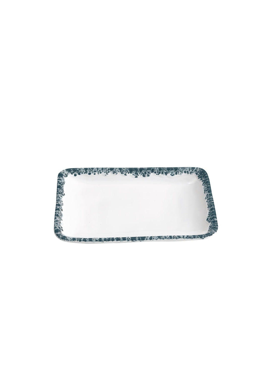 Zafferano America Stone Medium Rectangular Tray (Set of 2) Tableware Zafferano America Blue Grey  