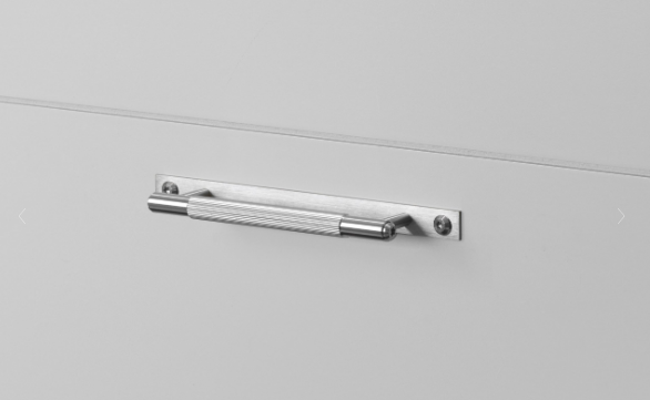 Buster + Punch Pull Bar, Linear Design, with backplate Cabinet Hardware Buster + Punch Steel Small 