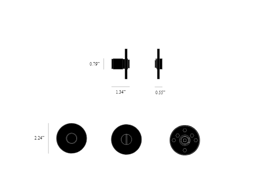 Buster + Punch Thumbturn Lock / Cross Door Hardware Buster + Punch   