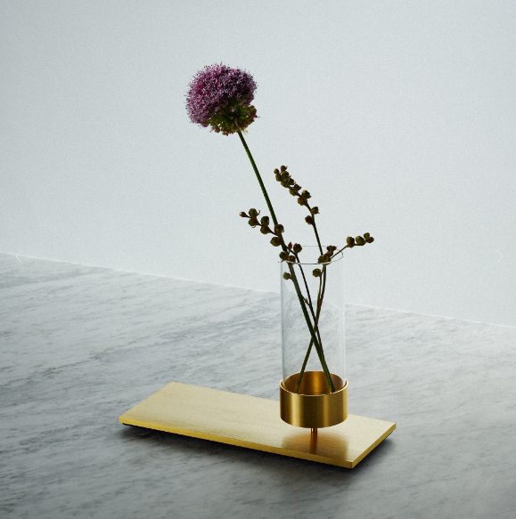 Buster + Punch Machined Vase Vases Buster + Punch Brass  