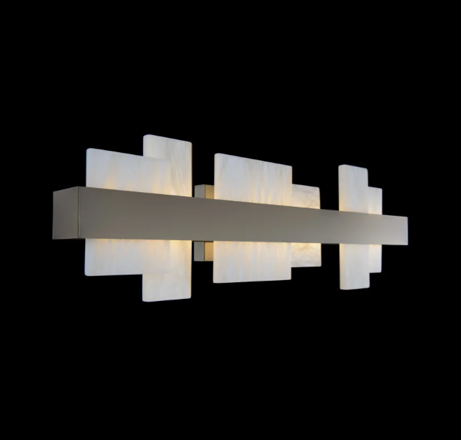 Modern Forms Acropolis Wall & Bath Vanity Light Bath Vanity Light Modern Forms Brushed Nickel 27.375x3.875x8.75 