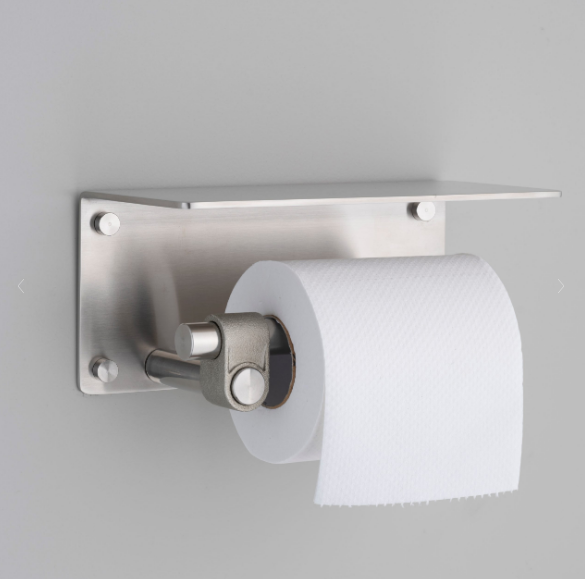 Buster + Punch Cast Toilet Roll Holder with Shelf