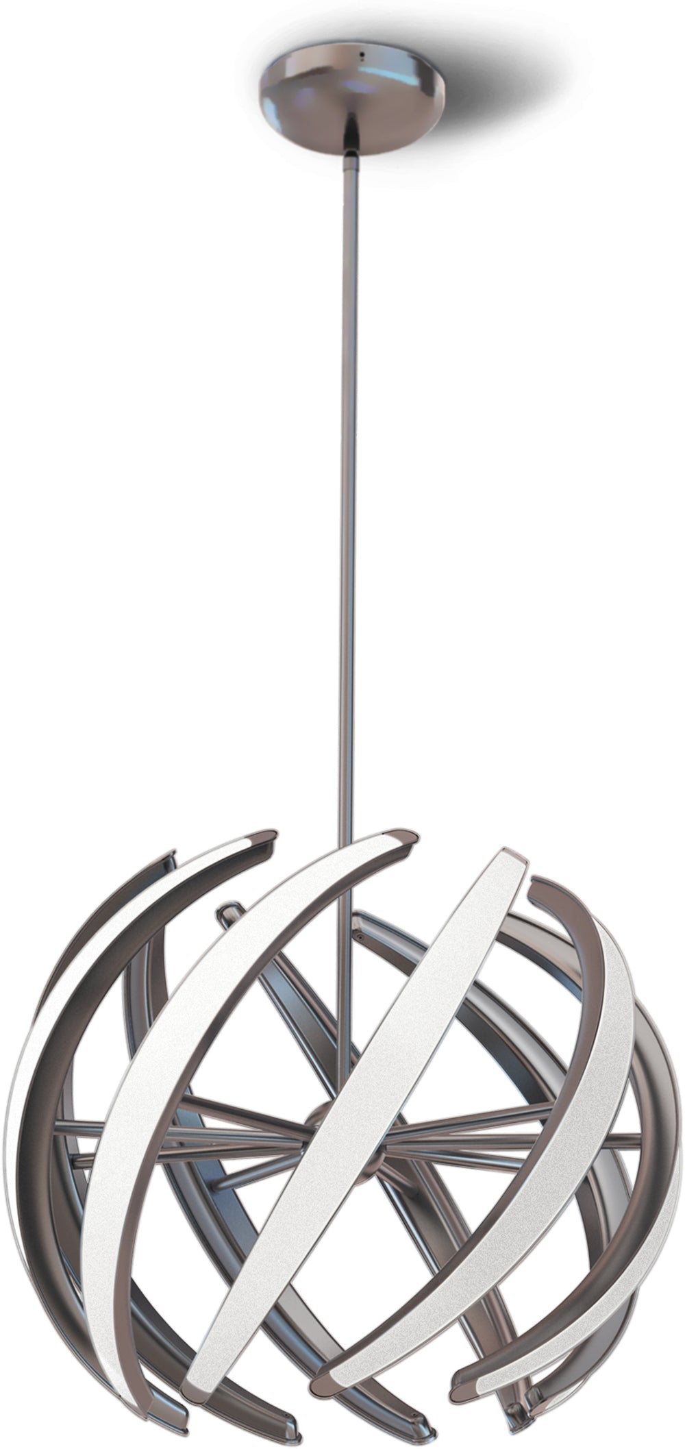 Blackjack Lighting Swirl Pendant Pendants Blackjack Lighting 23" Satin Nickel 