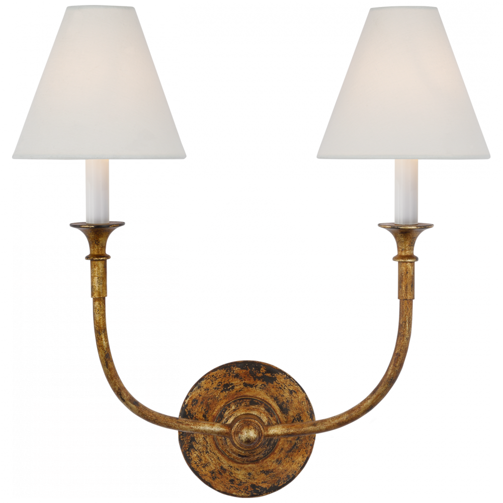 Visual Comfort & Co. Piaf Double Sconce Wall Lights Visual Comfort & Co.   