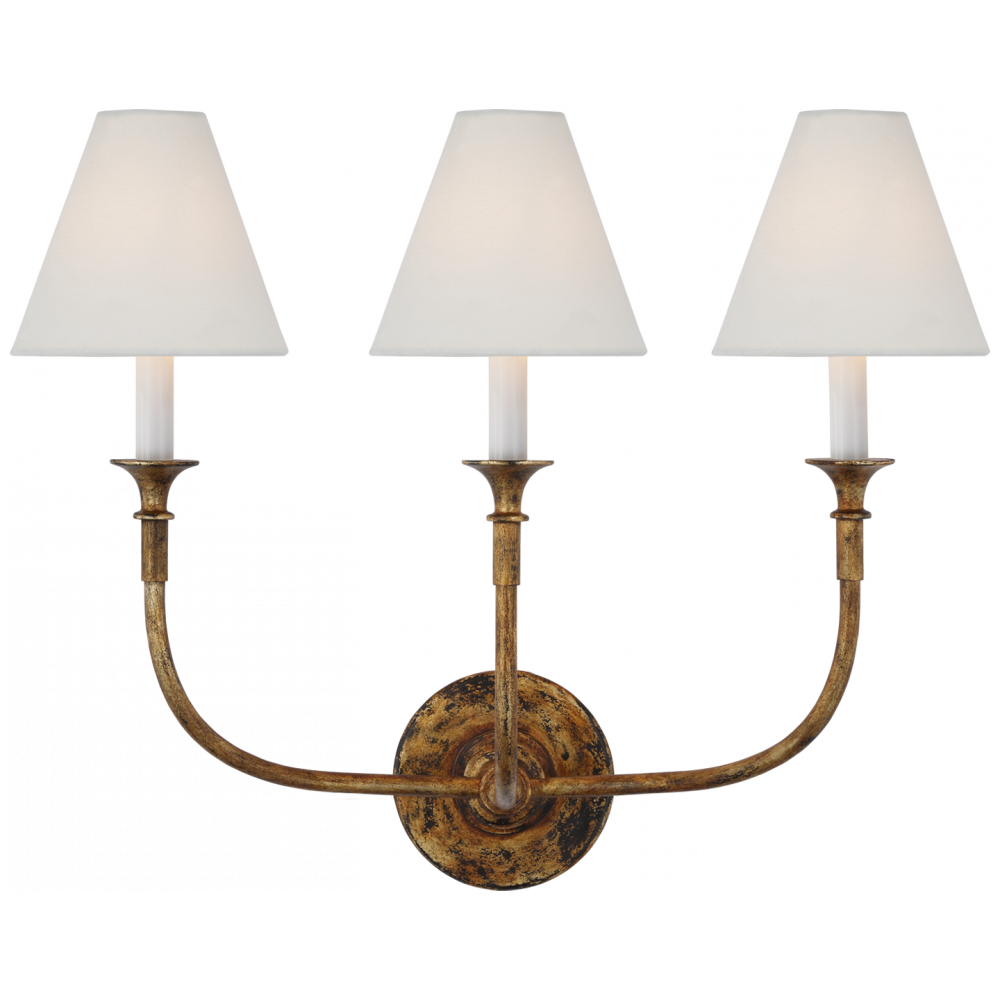 Visual Comfort & Co. Piaf Triple Sconce Wall Lights Visual Comfort & Co.   