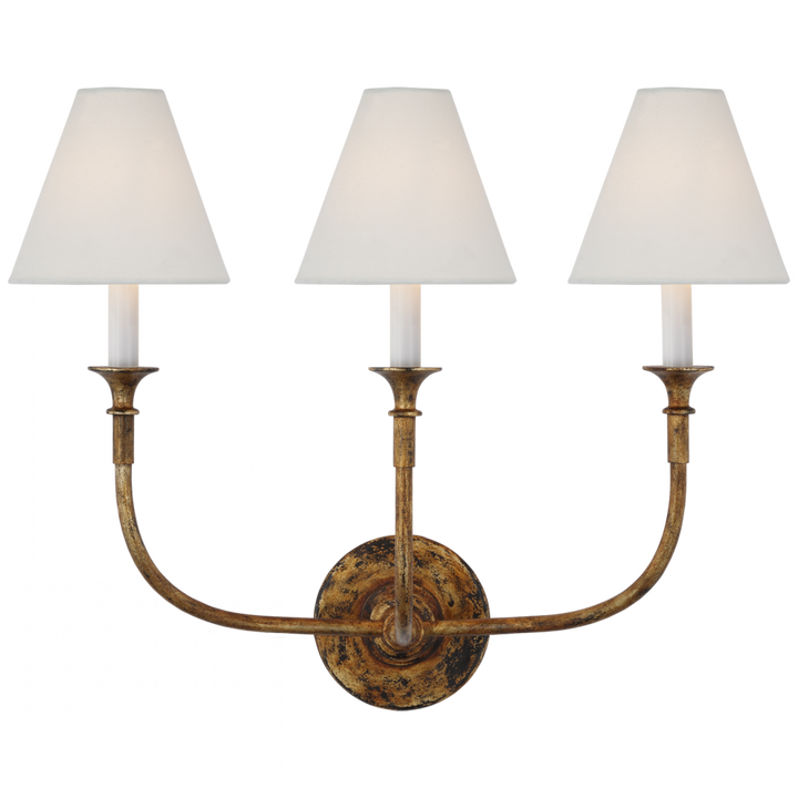 Visual Comfort & Co. Piaf Triple Sconce Wall Sconces Visual Comfort & Co.   