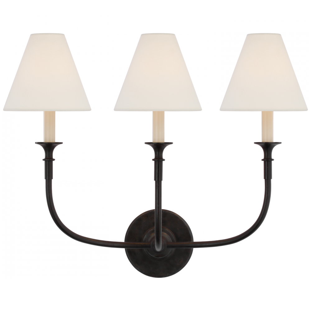 Visual Comfort & Co. Piaf Triple Sconce Wall Lights Visual Comfort & Co.   