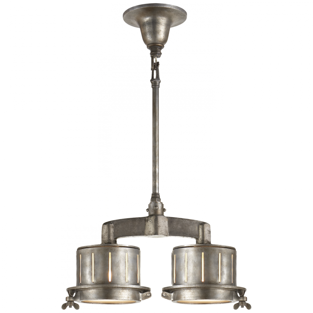 Visual Comfort & Co. Knockout Double Bar Light Ceiling Semi Flush Mounts Visual Comfort & Co.   