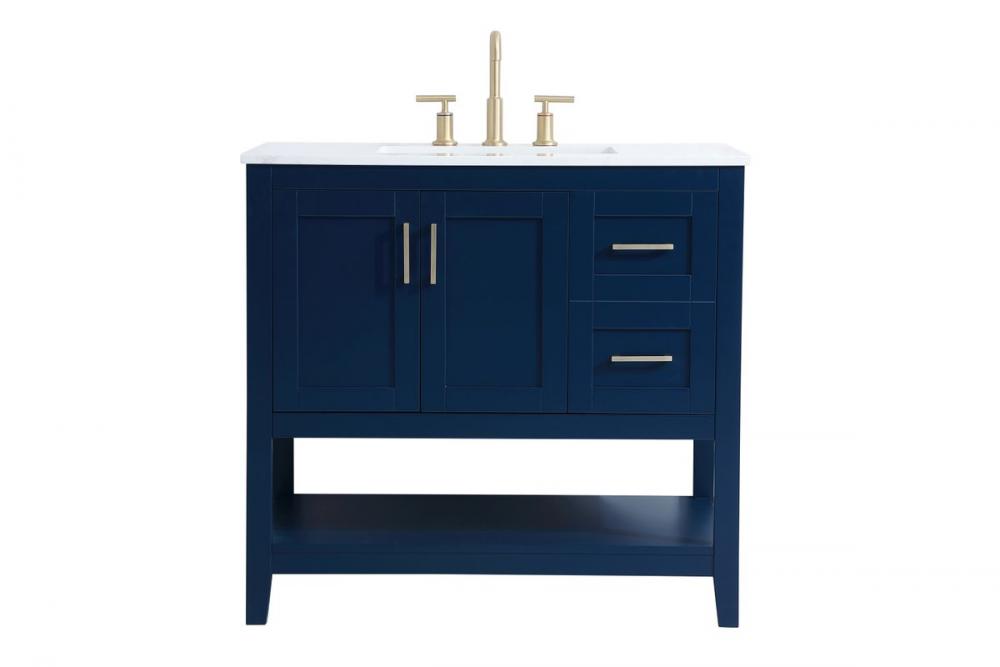 Elegant Aubrey Bathroom Vanity Bathroom Vanity Elegant 36 Blue Not Included