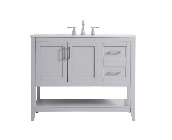 Elegant Aubrey Bathroom Vanity Bathroom Vanity Elegant 42 Gray Not Included